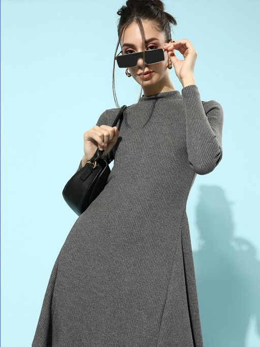 slim fit dress slacks Terez x Hally Hair Toddler Skater Dress in Silver Glitter Silver Glitter / 3T main image 0