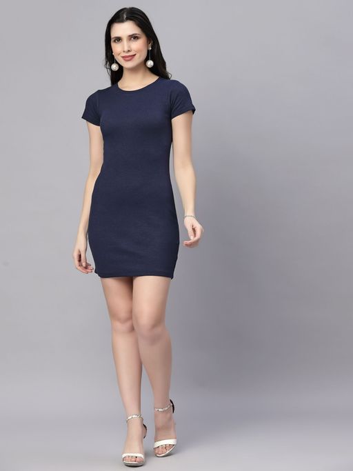 open lace back dress Alex Ribbed Bodycon Dress: Blue  impromptu boutique