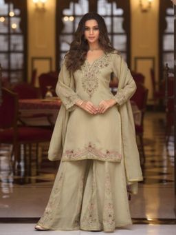 Autumnlane - Garcha Tuscan Kurta and Sharara with Dupatta