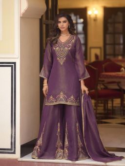 Autumnlane - Garcha Iris Kurta and Sharara with Dupatta