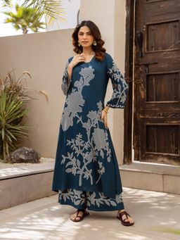 Autumnlane - Karen Admiral Printed Cotton Kurta with Palazzo