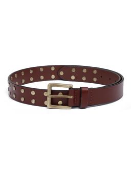 Aditi Wasan - Mens Leather Brown Rivet Belt