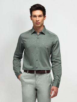 Arrow - Printed Green Full Sleeves Collar Neck Slim Fit Shirt