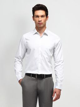 Arrow - Stripe White Full Sleeves Collar Neck Slim Fit Shirt