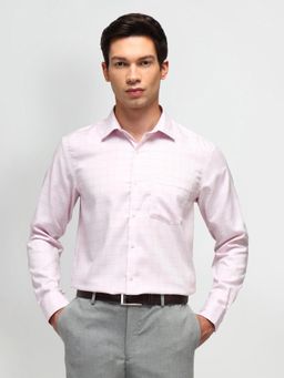 Arrow - Checks Pink Full Sleeves Collar Neck Regular Fit Shirt