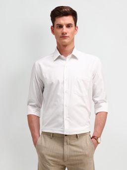 Arrow - Stripe White Full Sleeves Collar Neck Slim Fit Shirt