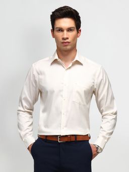 Arrow - Checks Beige Full Sleeves Collar Neck Regular Fit Shirt