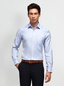 Arrow - Solid Blue Full Sleeves Collar Neck Slim Fit Shirt