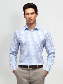 Arrow - Checks Blue Full Sleeves Collar Neck Regular Fit Shirt