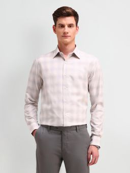 Arrow - Printed Pink Full Sleeves Collar Neck Slim Fit Shirt