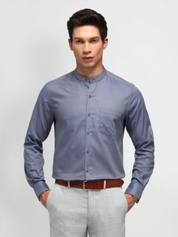 Arrow - Printed Grey Full Sleeves Mandarin Neck Slim Fit Shirt