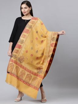 Pashmoda - Women Mustard Kaani Woollen Shawl