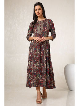 Soch - Multi-Color Rayon Embroidered Sequins Work Dress