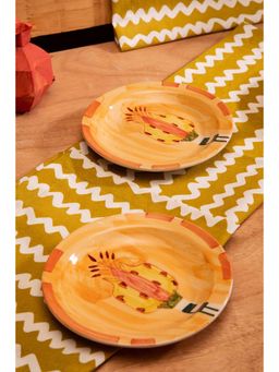 Freedom Tree - Arakta Ceramic Tapas Plate Multi-Color Set Of 2
