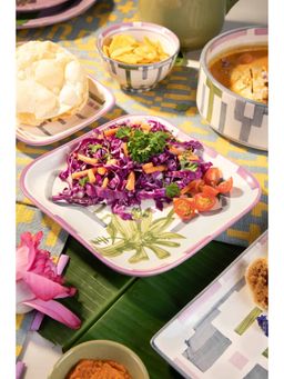 Freedom Tree - Gyamati Ceramic Square Platter Green