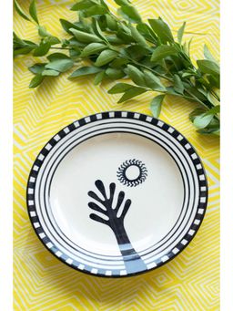 Freedom Tree - Mombaye City Ceramic Side Plate Black Set Of 2