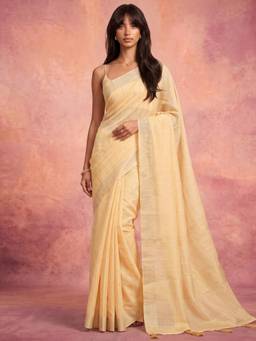 Nyri - Weaving Yellow Linen Saree