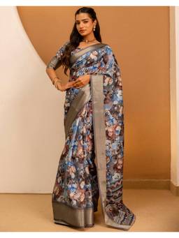 Nyri - Printed Multi Color Silk Saree