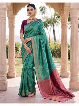 Nyri - Weaving Green Silk Saree