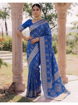 Nyri - Weaving Blue Silk Saree