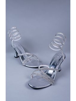 Sana K Luxurious Footwear - Silver X Spring Heels