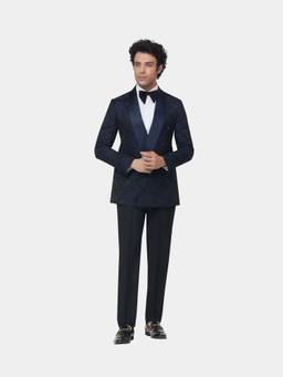 Gatsby Collection - Blue Jacquard Gc Blazer with Trouser and Shirt
