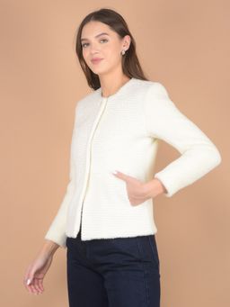 CRIMSOUNE CLUB - Women White Embellished Coat