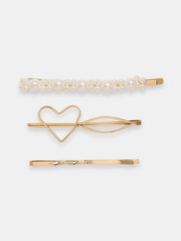 Twenty Dresses by Nykaa Fashion - Heart To Hair Connection Hair Pin Set (Set of 3)