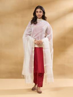 Fabindia - Natural Cotton Silk Blend Maheshwari Dupatta