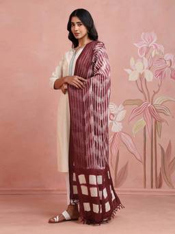 Fabindia - Multi-Color Silk Tie and Dye Dupatta