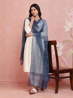 Fabindia - Indigo Cotton Silk Dupatta