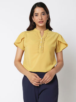 Not So Pink - Solid Mustard Top