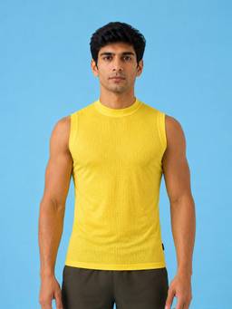 LYCOT - Yellow Men Quick-Dry Mesh Vest