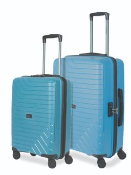 CARRIALL - Groove Set of 2 Polypropylene Blue Trolley Bags (55Cm, 65Cm) with 8 Wheels