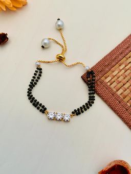 Abdesigns - Three Diamond Gold Plated Hand Mangalsutra