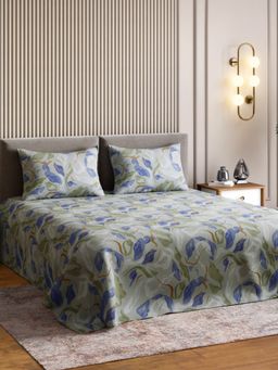 Haus & Kinder - Signature 100% Ringspun Cotton King Flat Bedsheet, Isle Mirage