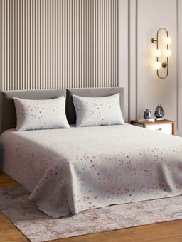 Haus & Kinder - Signature Combed 210 Tc King Flat Bedsheet, Wildflower Whimsy, Multi-color