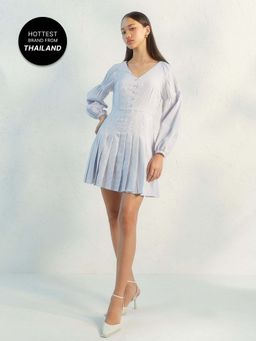 Pomelo - Gingham Mini Dress - Purple