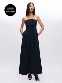 Pomelo - Strapless Jumpsuit - Navy