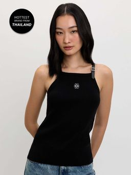 Pomelo - Belt Strap Top - Black