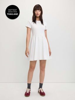 Pomelo - Side Pocket Dress - White