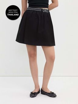Pomelo - Puff Silhouette Mini Skirt with Elasticated Logo
