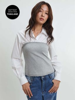 Pomelo - Layered Shirt - Grey
