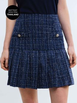 Pomelo - Denim Mini Skirt - Navy Blue