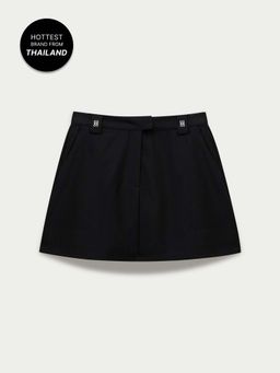 Pomelo - High Waist Tailored Skirt - Black