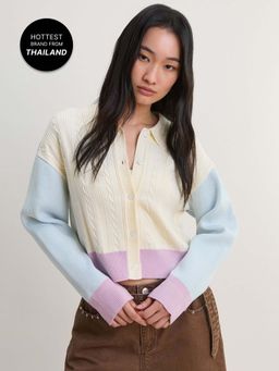 Pomelo - Knit Button Cardigan - Multi Color
