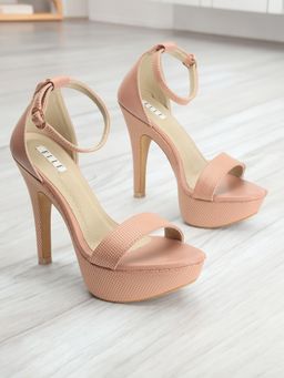 ELLE - Womens Fashionable Peach Color Backstrap Sandals