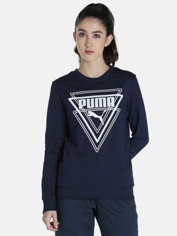 Puma - Graphic Womens Blue Sweatshirt