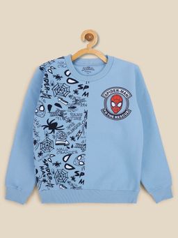 Kidsville - Boys Spiderman Printed Blue Sweatshirt