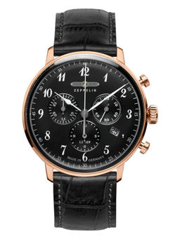 Zeppelin - LZ129 Hindenburg ED 1 Chronograph Date Analog Black Dial Mens Watch-70842
